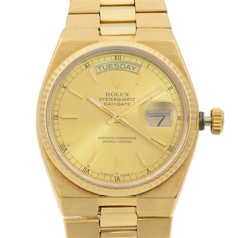 rolex 19018 dial|rolex oysterquartz day date value.